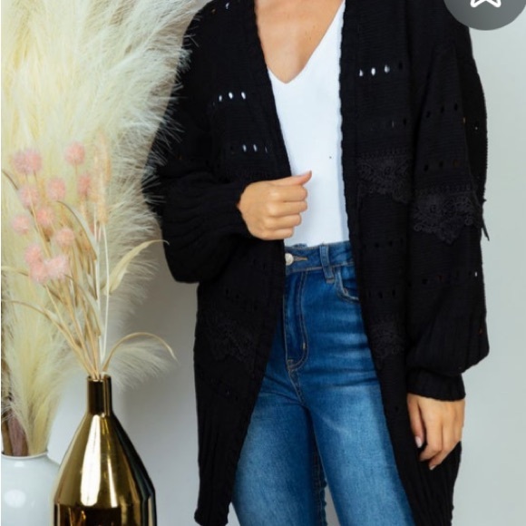 White Birch Black Knit Sweater - Picture 9 of 9